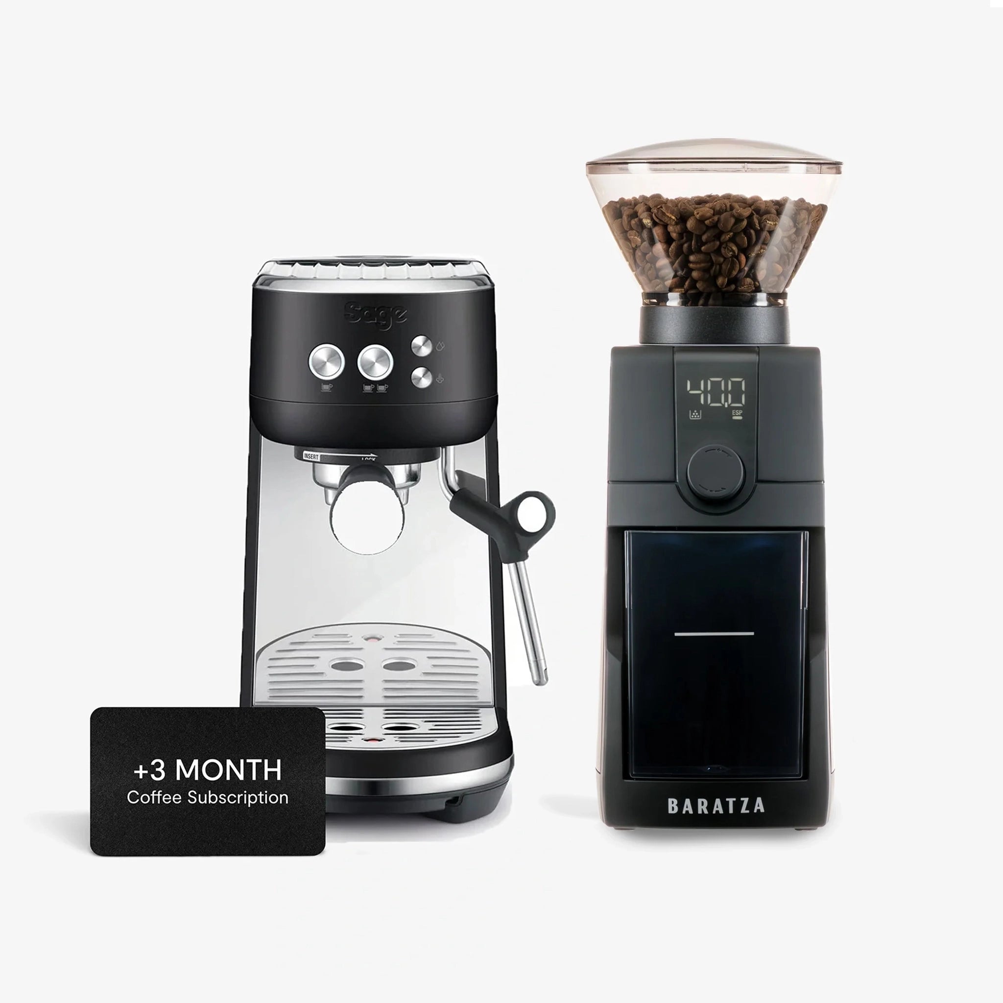 Sage Bambino & Baratza Encore Pro Bundle - Black