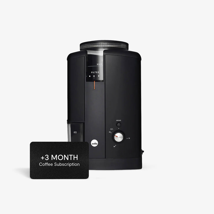 The Wilfa Svart Coffee Grinder is a versatile, conical burr grinder designed for home brewing with consistent grind quality.
